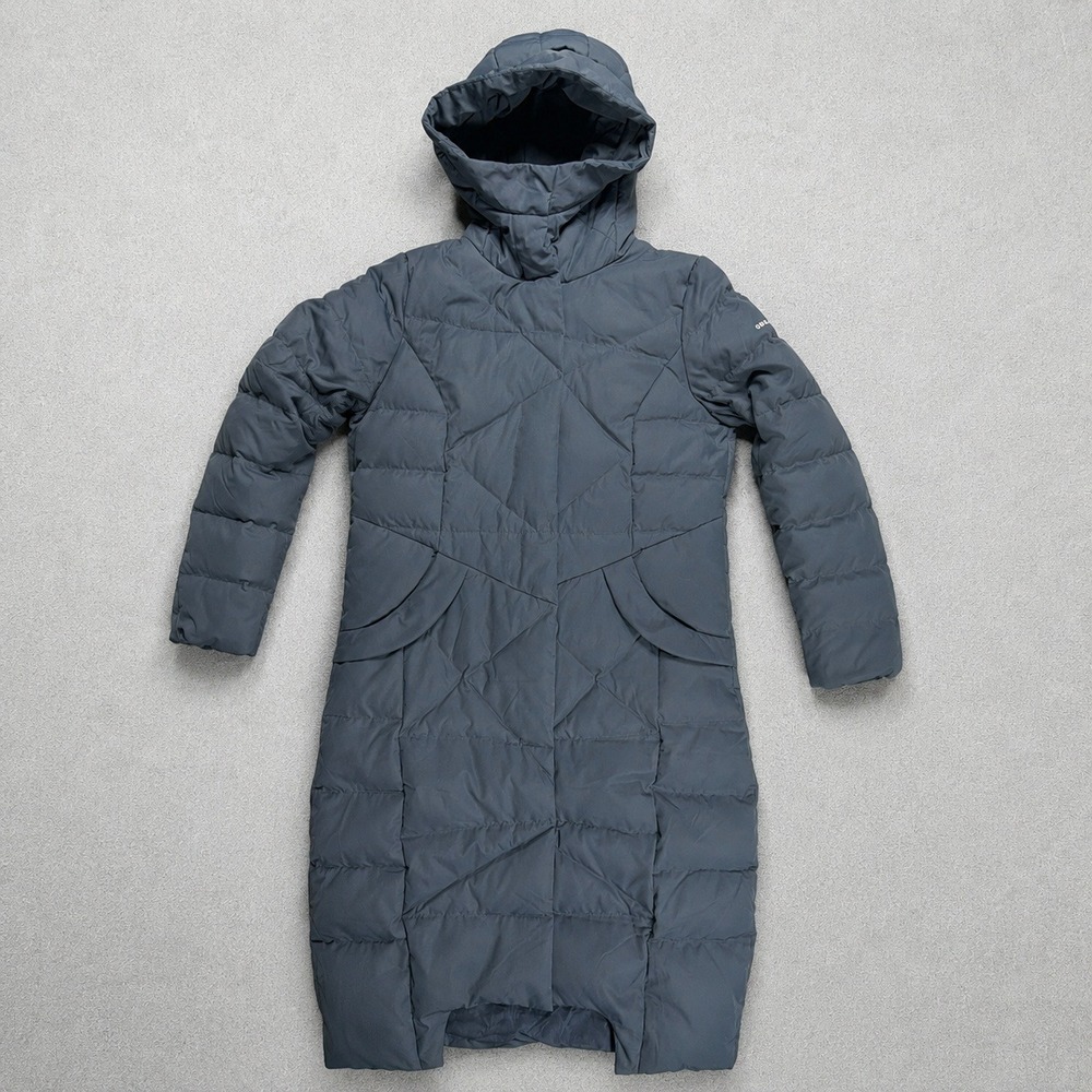 Orolay Down Puffer Coat Women Medium Long Hooded Quilted Gray Winter Parka - Picture 2 of 13